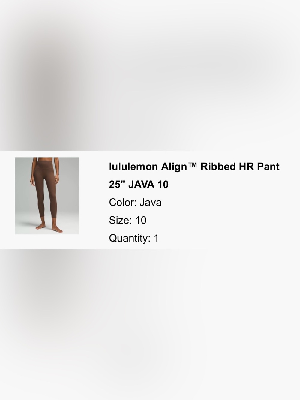 lululemon Align Ribbed High-Rise Pant - Java (Brown)